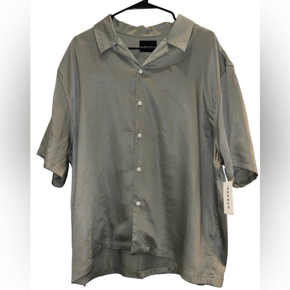 PacSun Green Casual Button Down Shirt
